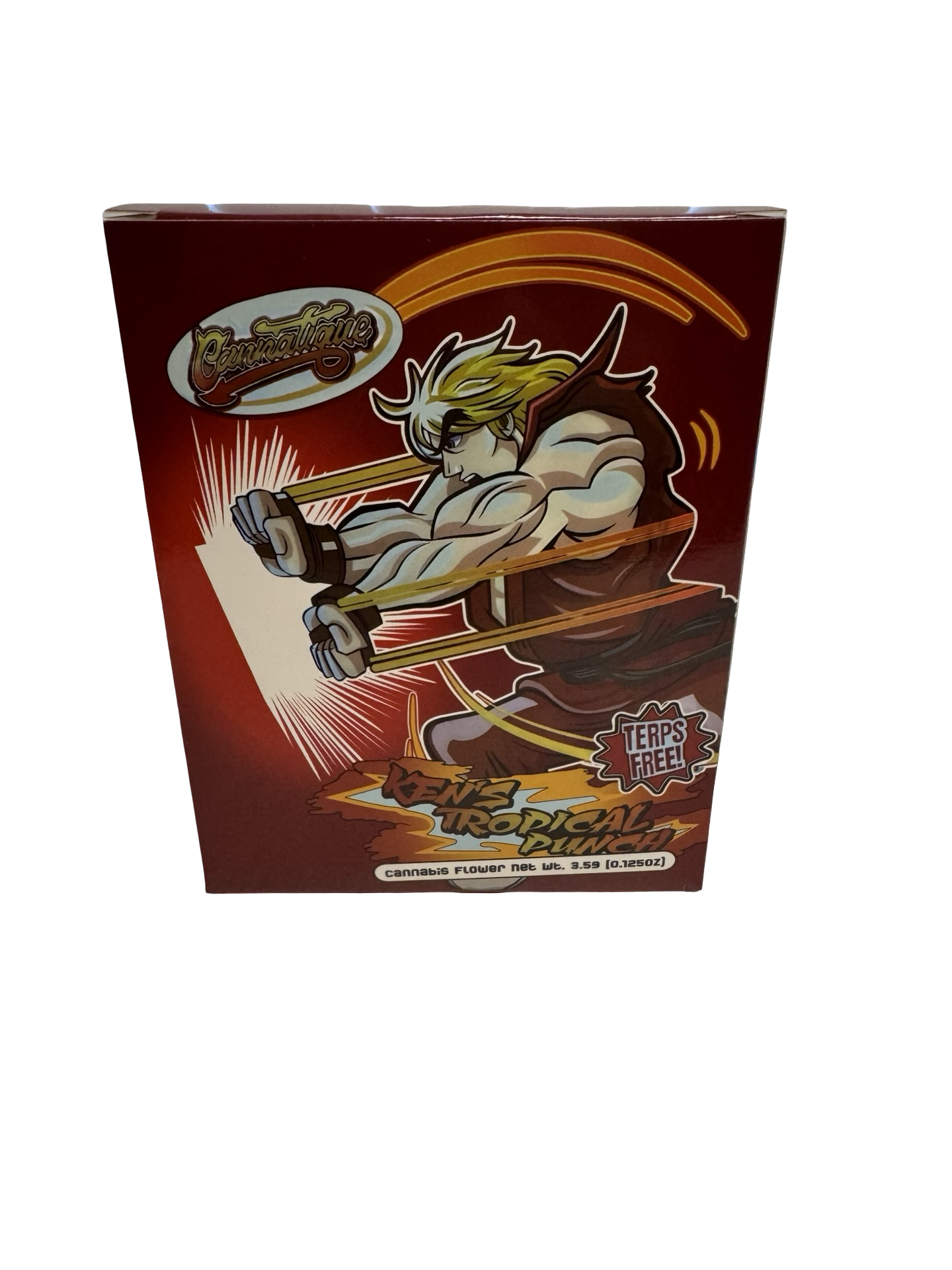 Ken's Tropical Punch 3.5g Mylar Bag & Box back