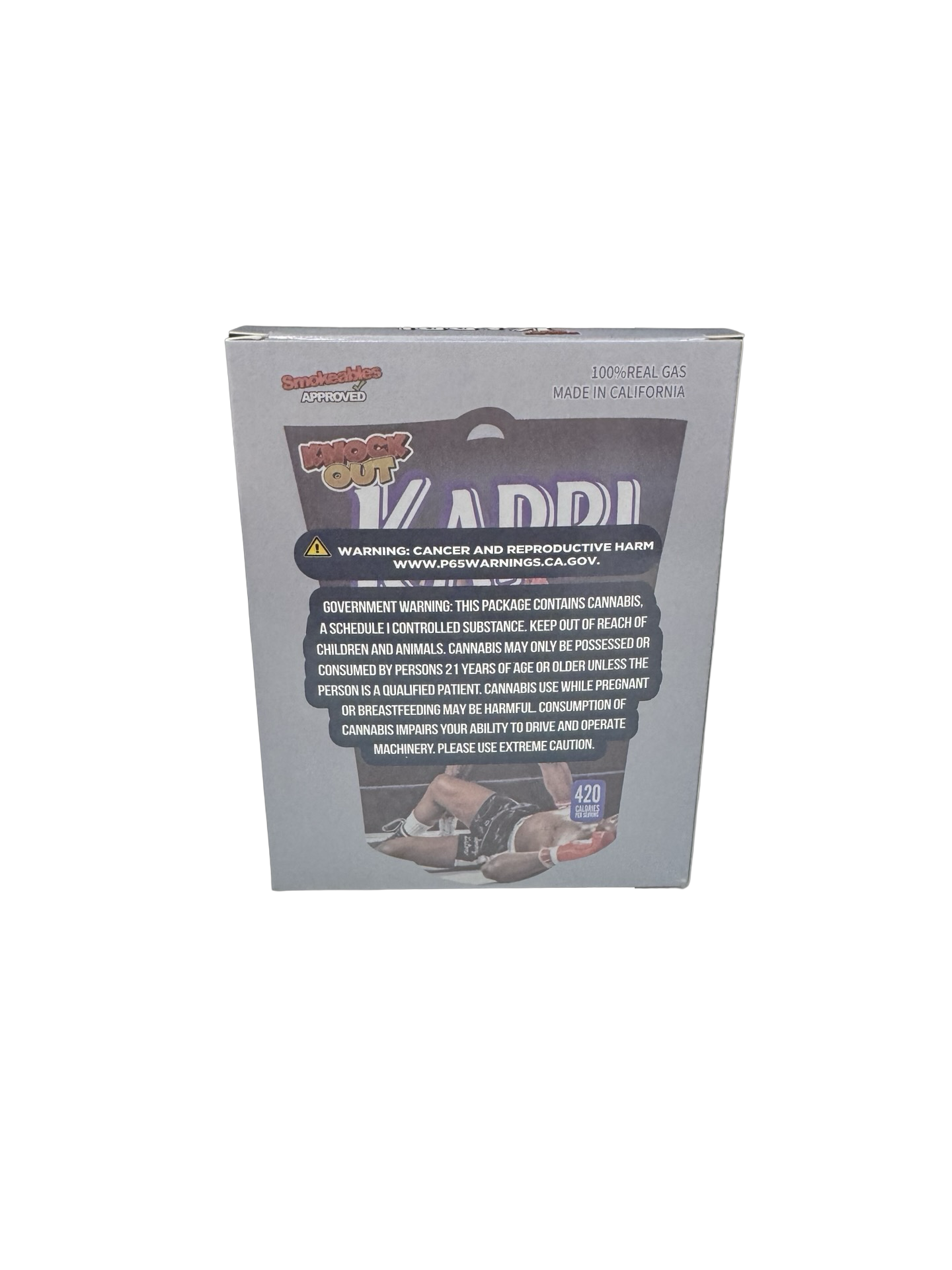 Knock Out 3.5g Mylar Bag & Box High Tolerance back