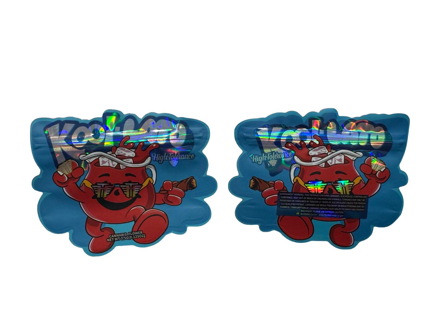 Kool-Lato 3.5g Mylar Bags High Tolerance front and back