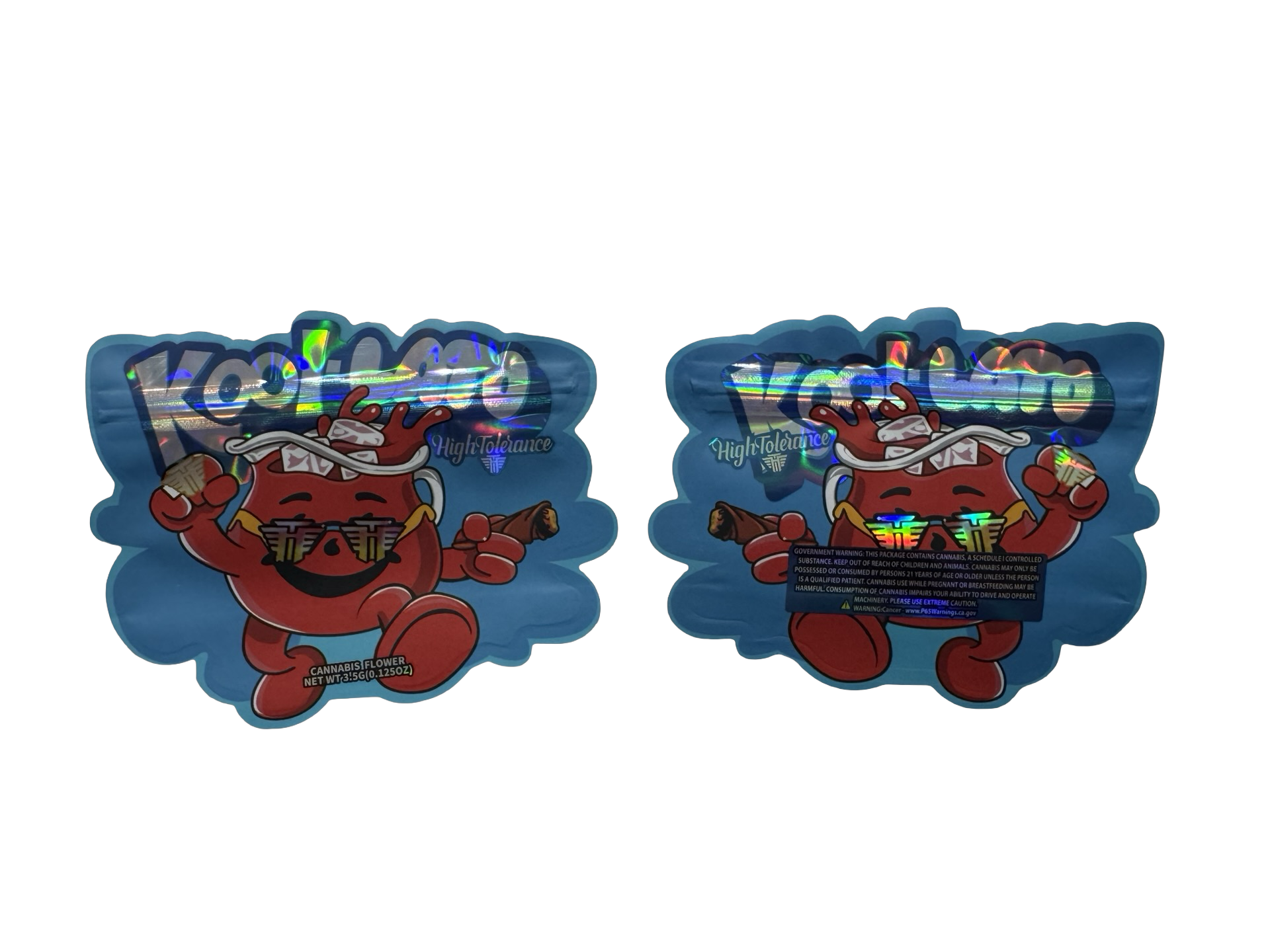 Kool-Lato 3.5g Mylar Bags High Tolerance front and back