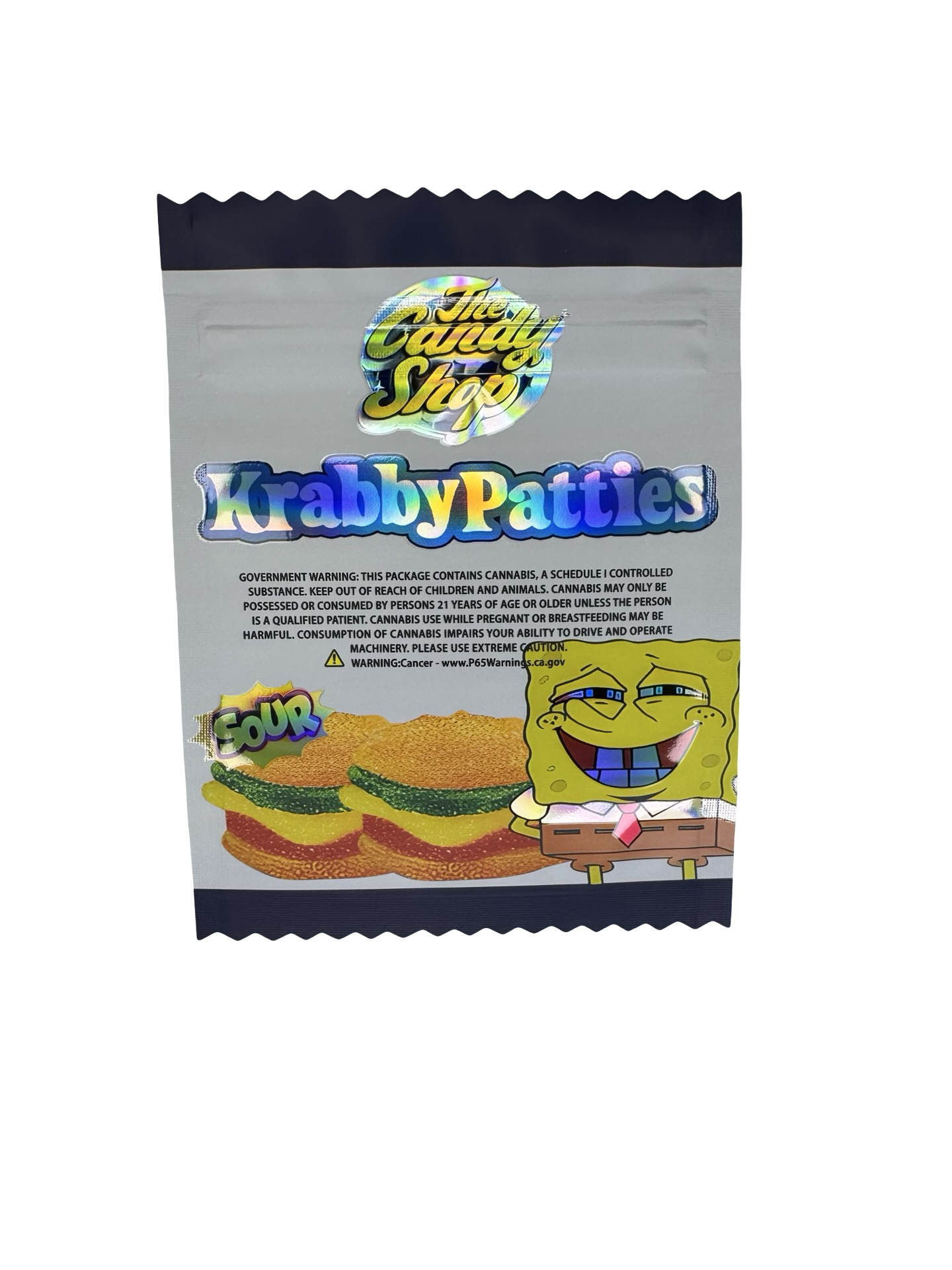 Krabby Patties Mylar Bags 3.5g The Candy Shop back