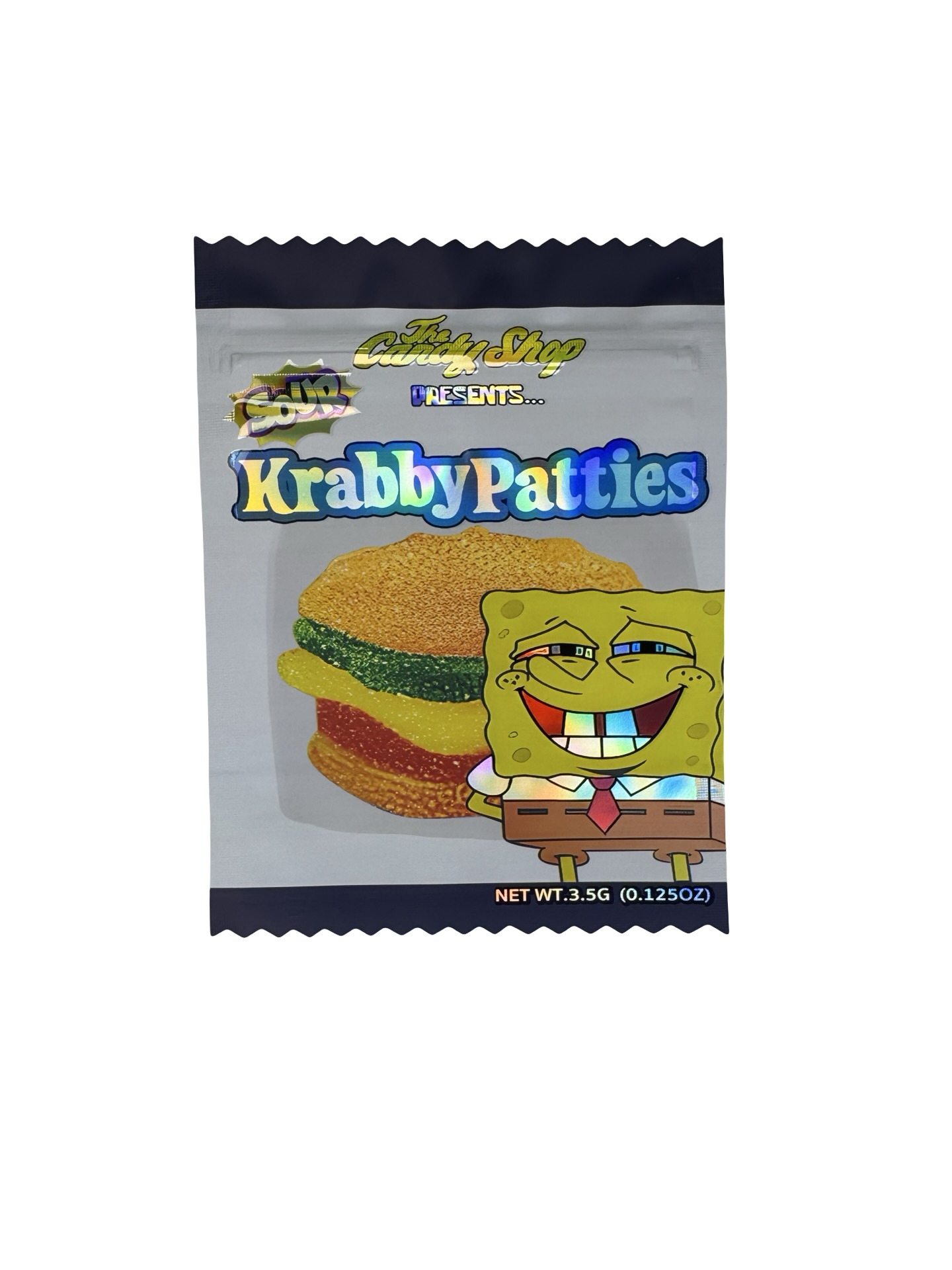Krabby Patties Mylar Bags 3.5g The Candy Shop front