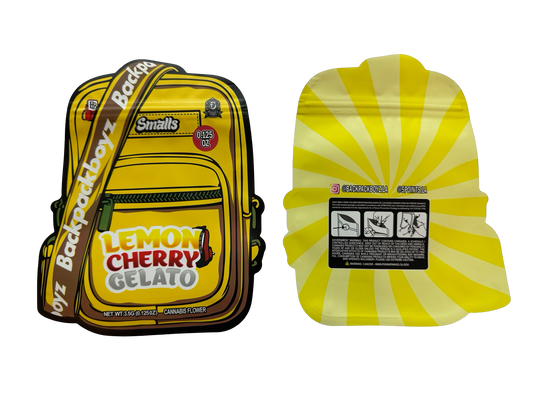 Lemon Cherry Gelato Smalls Mylar Bags 3.5g Backpack Boyz