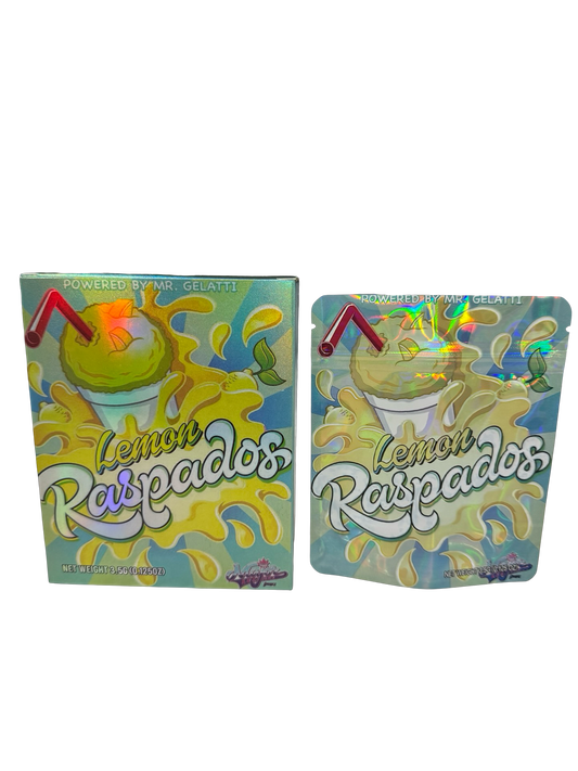 Lemon Raspados 3.5g Mylar Bags & Boxes Major League Exotics