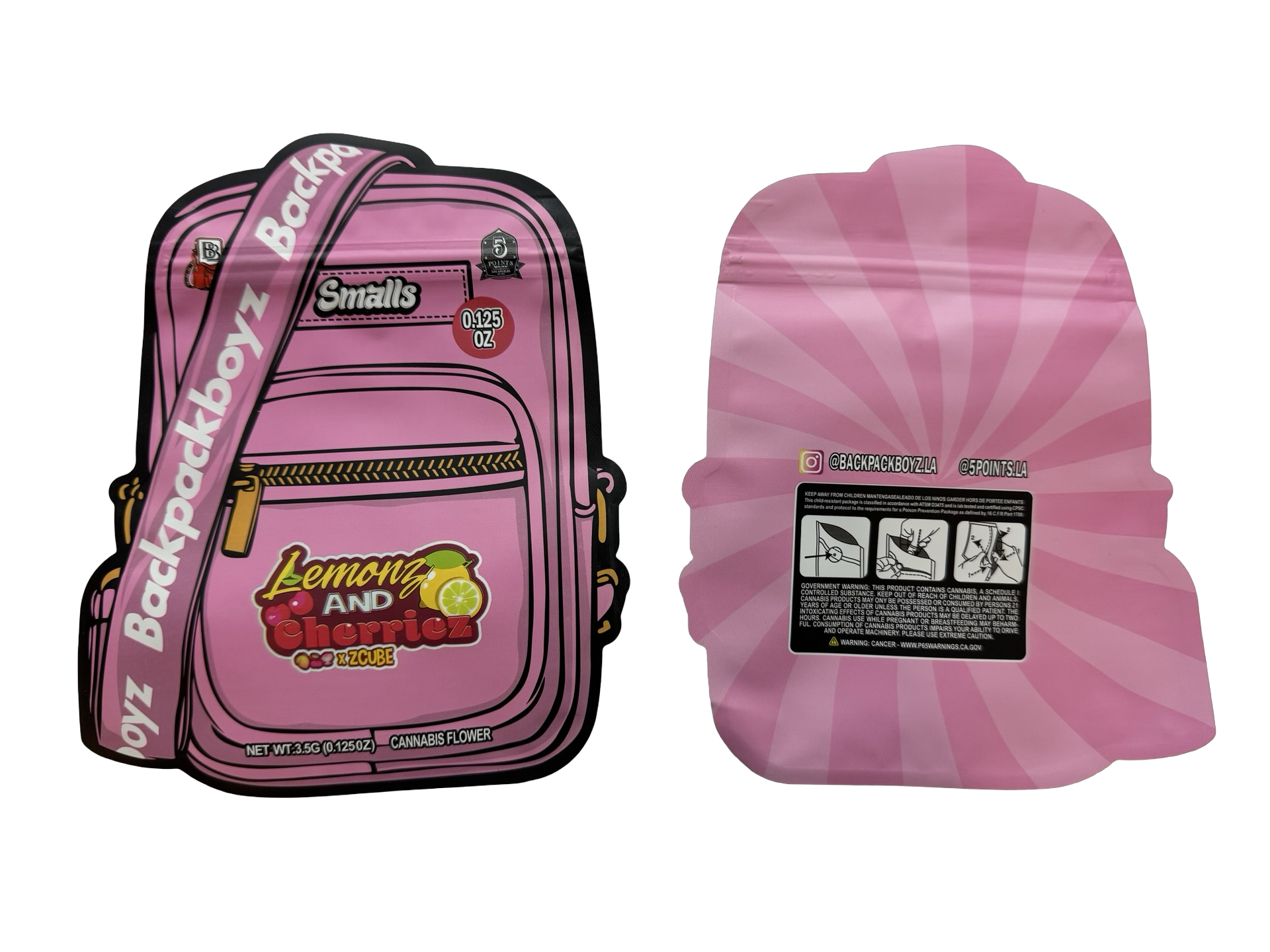 Lemonz and Cherriez Smalls Mylar Bags 3.5g Backpack Boyz