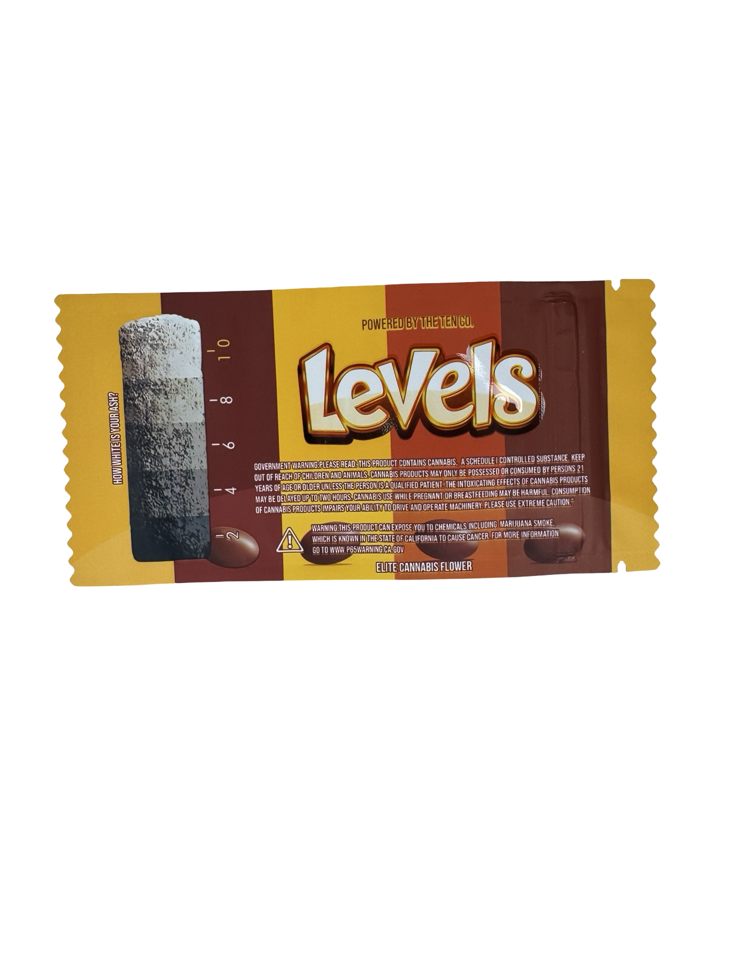 Levels Mylar Bags 3.5g The Ten Co back