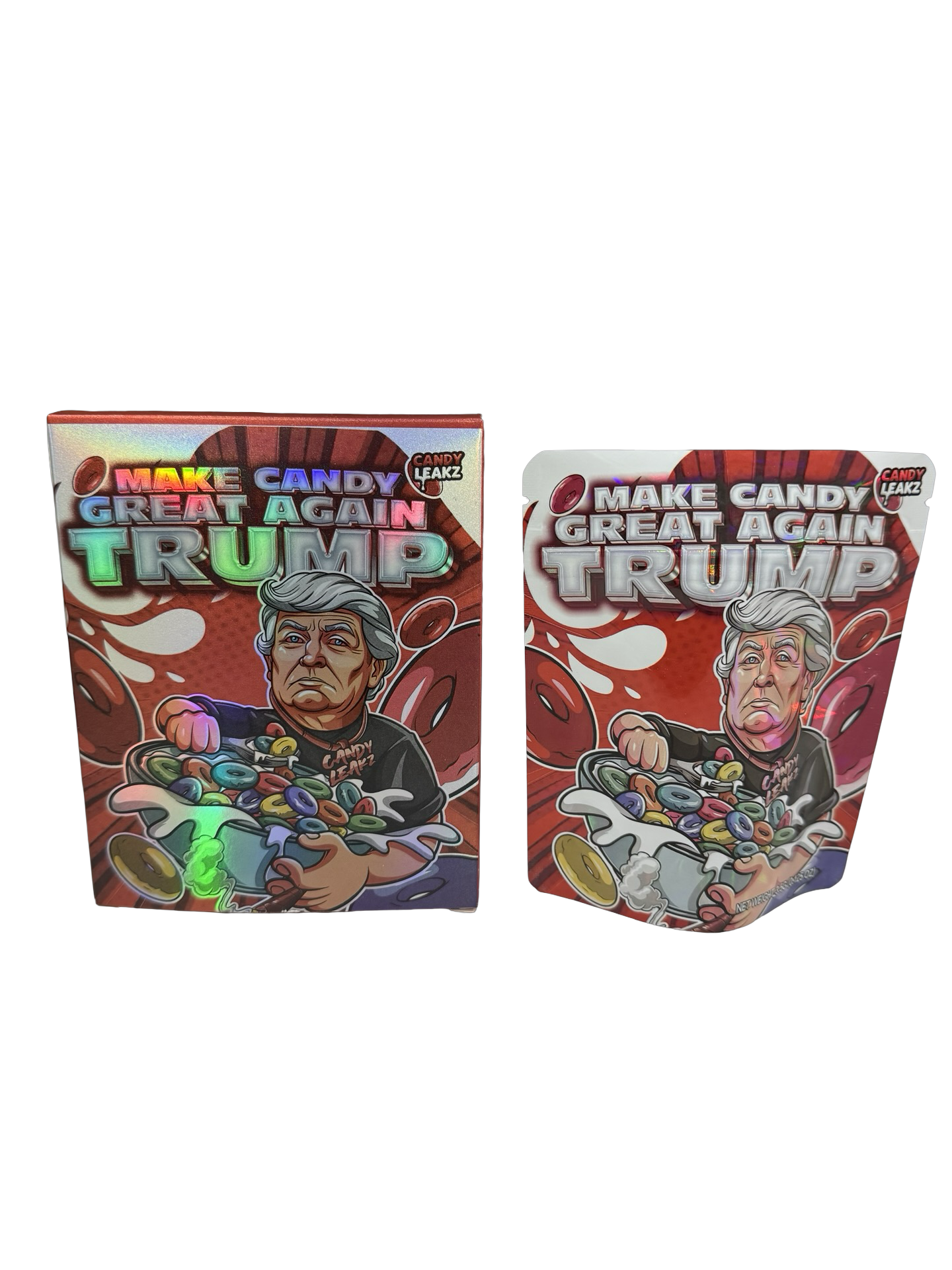 Make Candy Great Again Trump 3.5g Mylar Bags & Boxes Candy Leakz