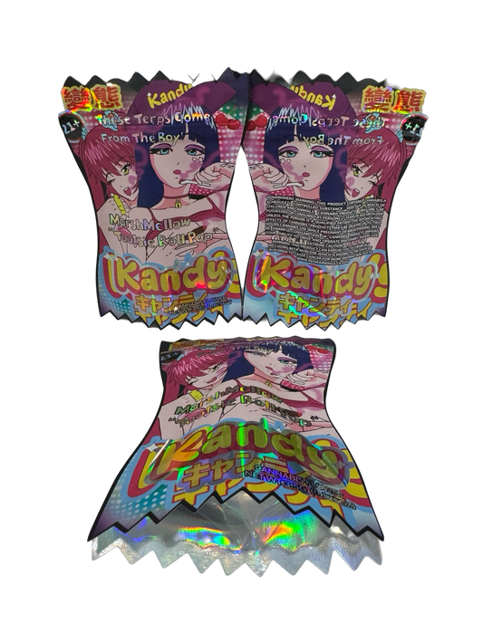 Marshmellow Tootsy Roll Pop Mylar Bags 3.5g Kandy