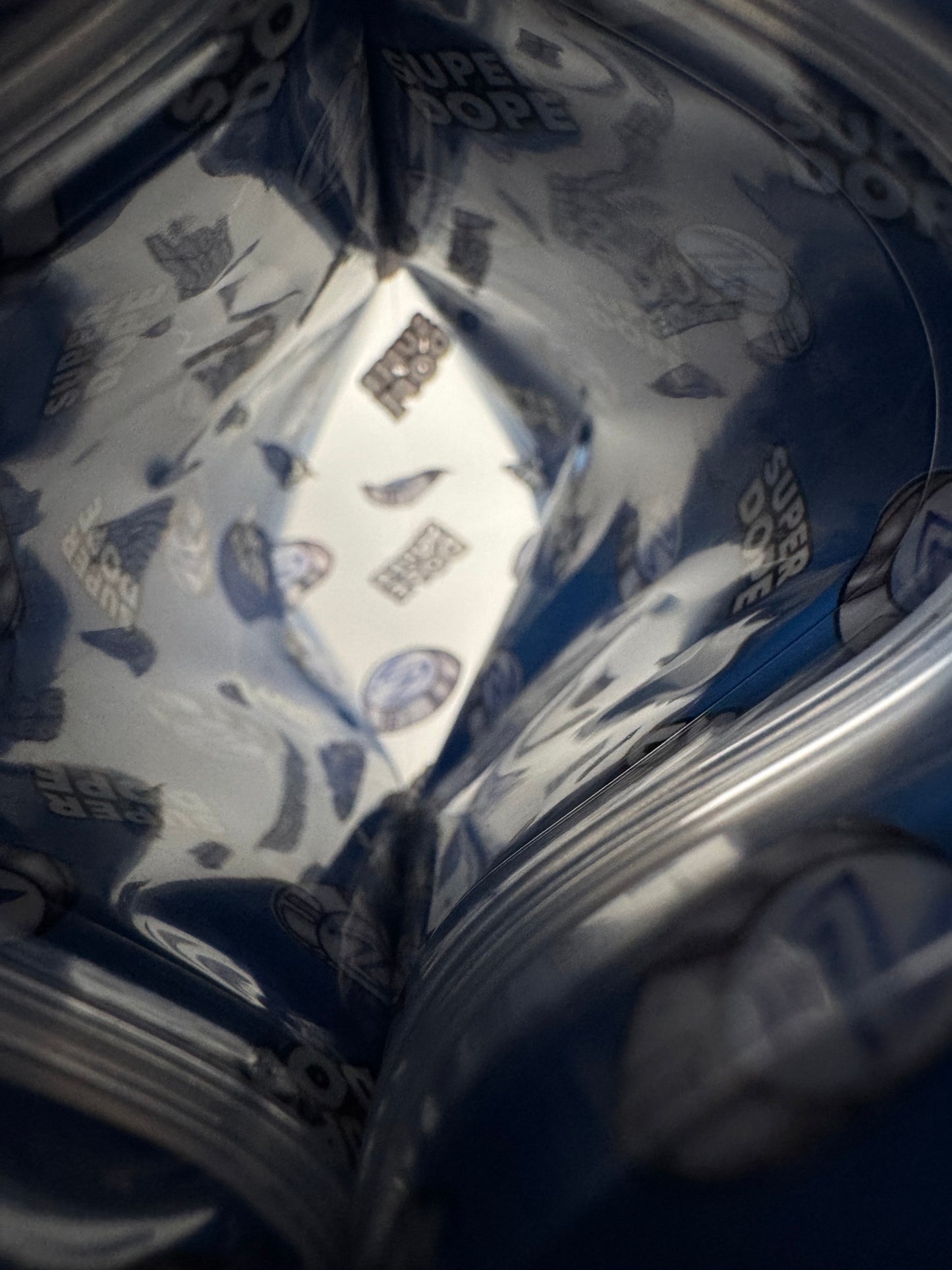 Mega Z Blue Edition 2 Mylar Bags 3.5g Super Dope interior