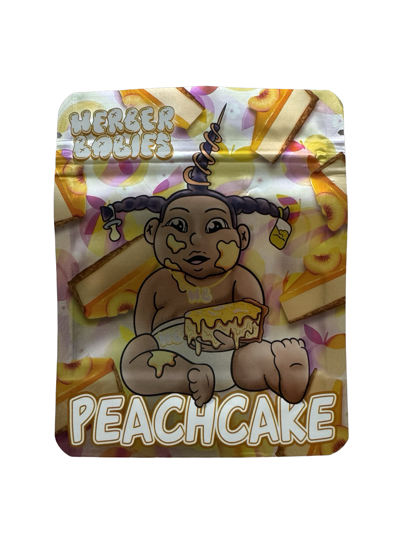 Peachcake Mylar Bags 3.5g Herber Babies