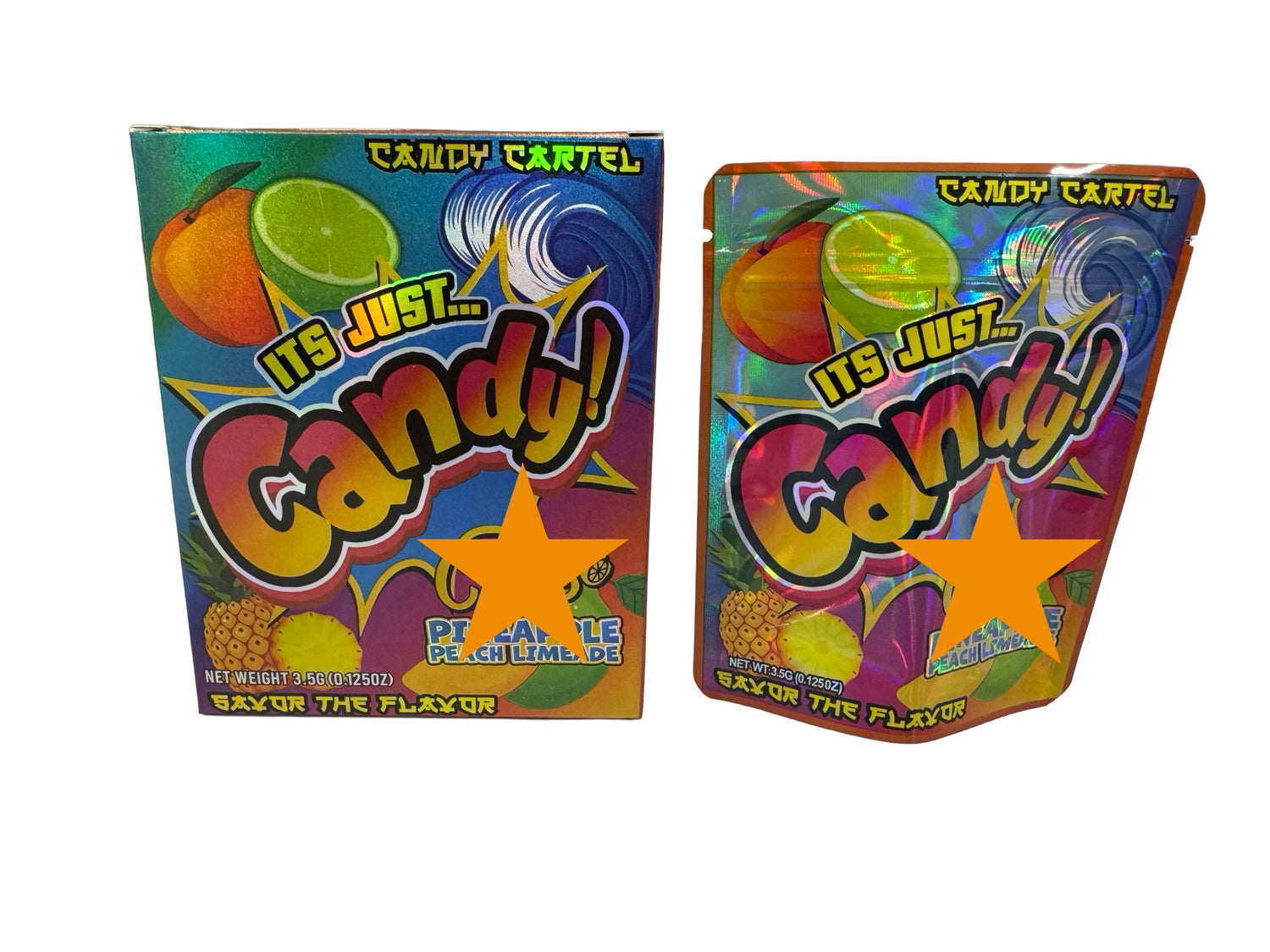 Pineapple Peach Limeade Kalypso 3.5g Mylar Bags & Boxes Candy Cartel