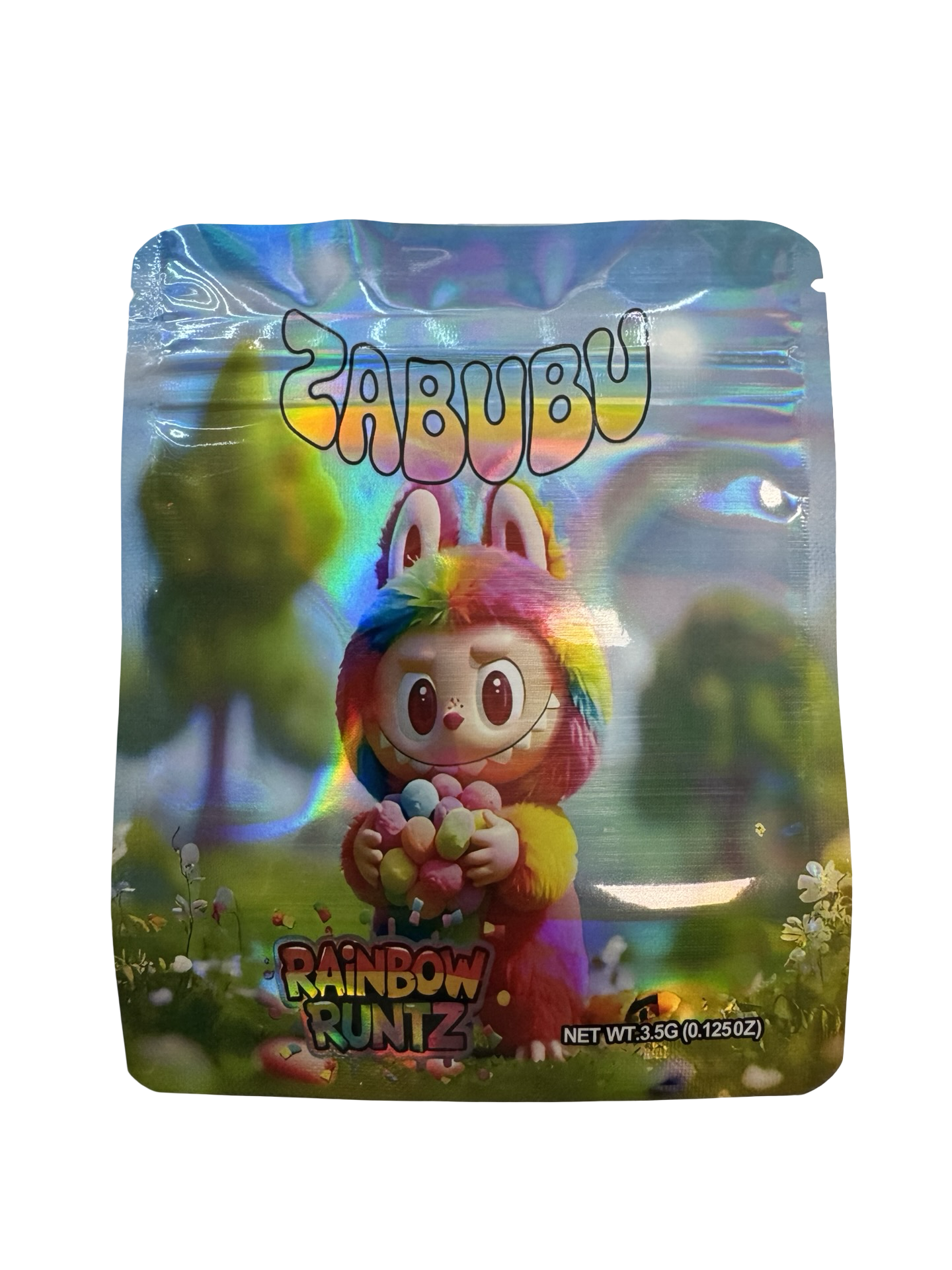 Rainbow Runtz 3.5g Mylar Bags Zabubu front
