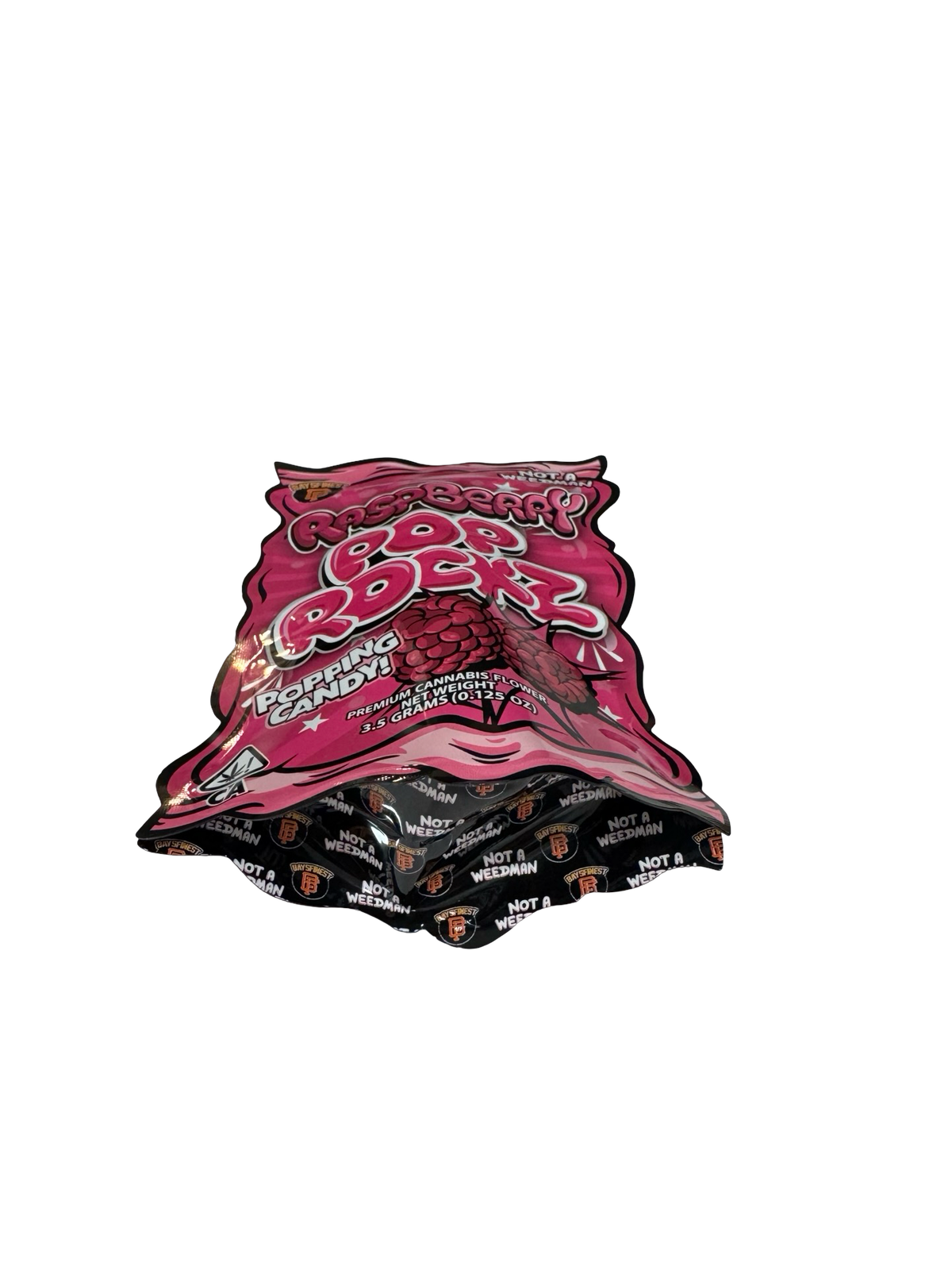 Raspberry Pop Rockz 3.5g Mylar Bags & Boxes (25 Sets) | Bays