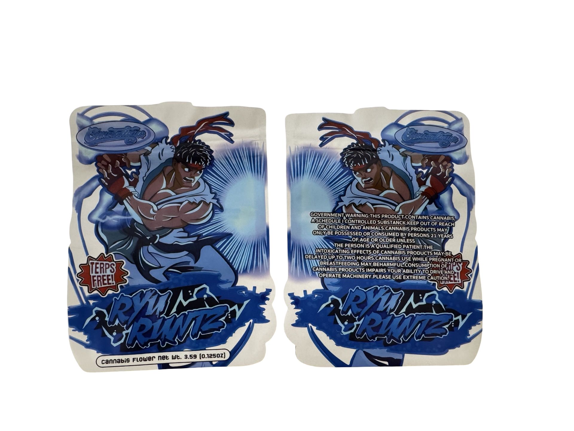 Ryu Runtz 3.5g Mylar Bags front and back
