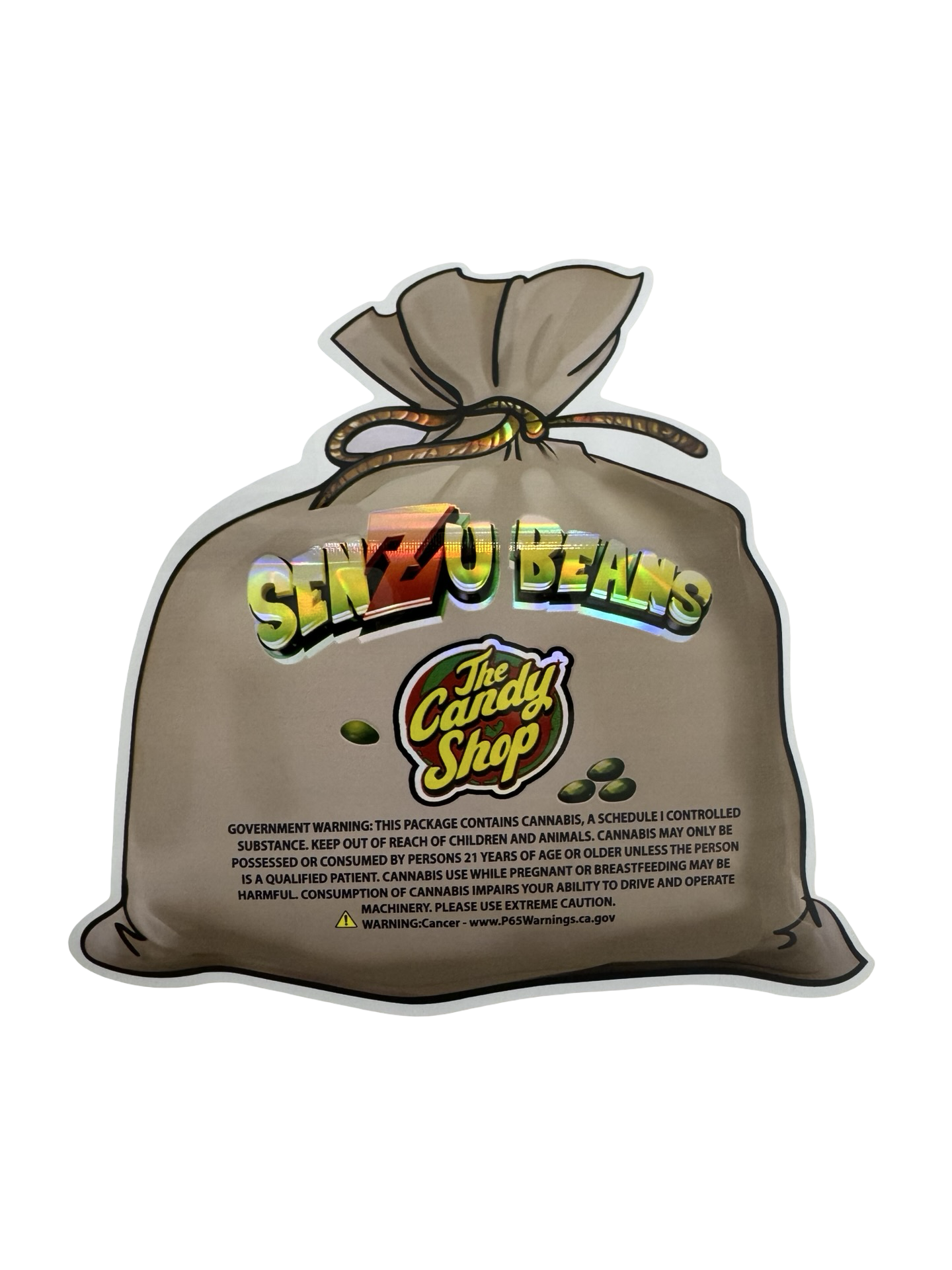 Senzu Beans Mylar Bags 3.5g The Candy Shop back