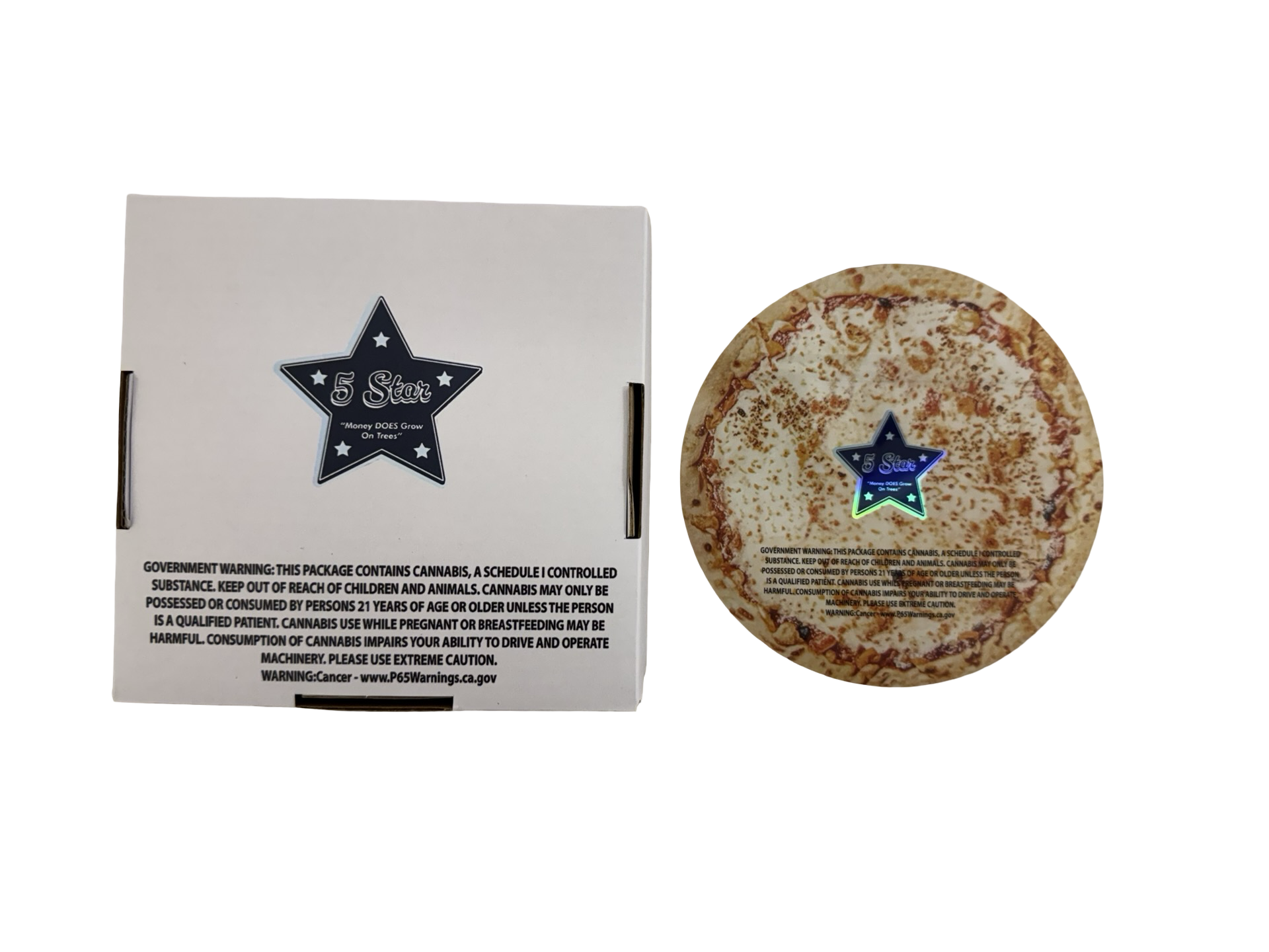 Shredder Pizza 3.5g Mylar Bags & Boxes 5 Star back