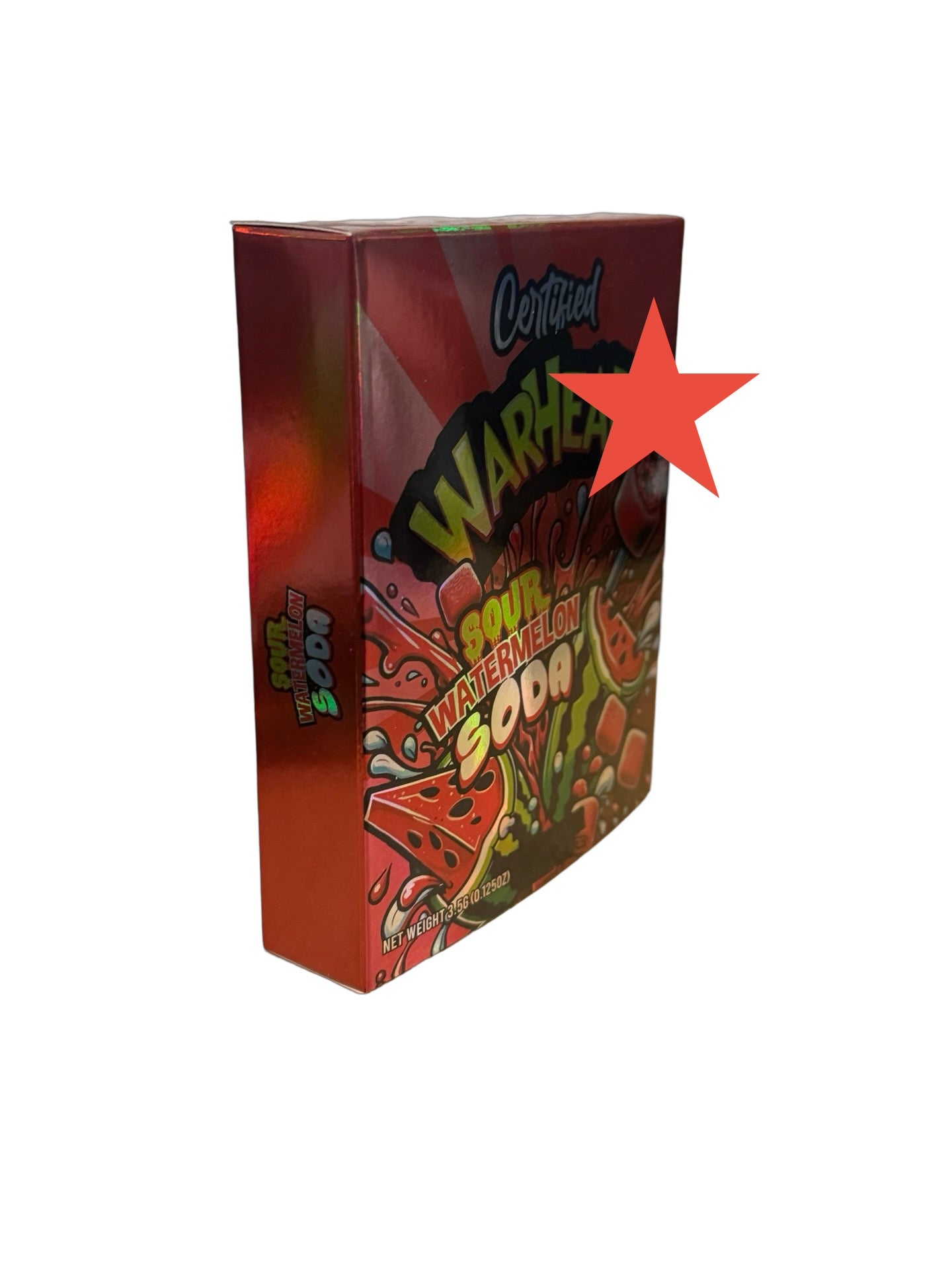 Sour Watermelon Soda Warheadz 3.5g Mylar Bags & Boxes Certified