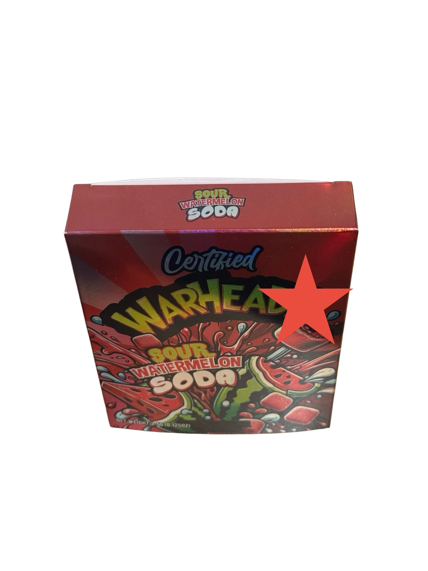 Sour Watermelon Soda Warheadz 3.5g Mylar Bags & Boxes Certified