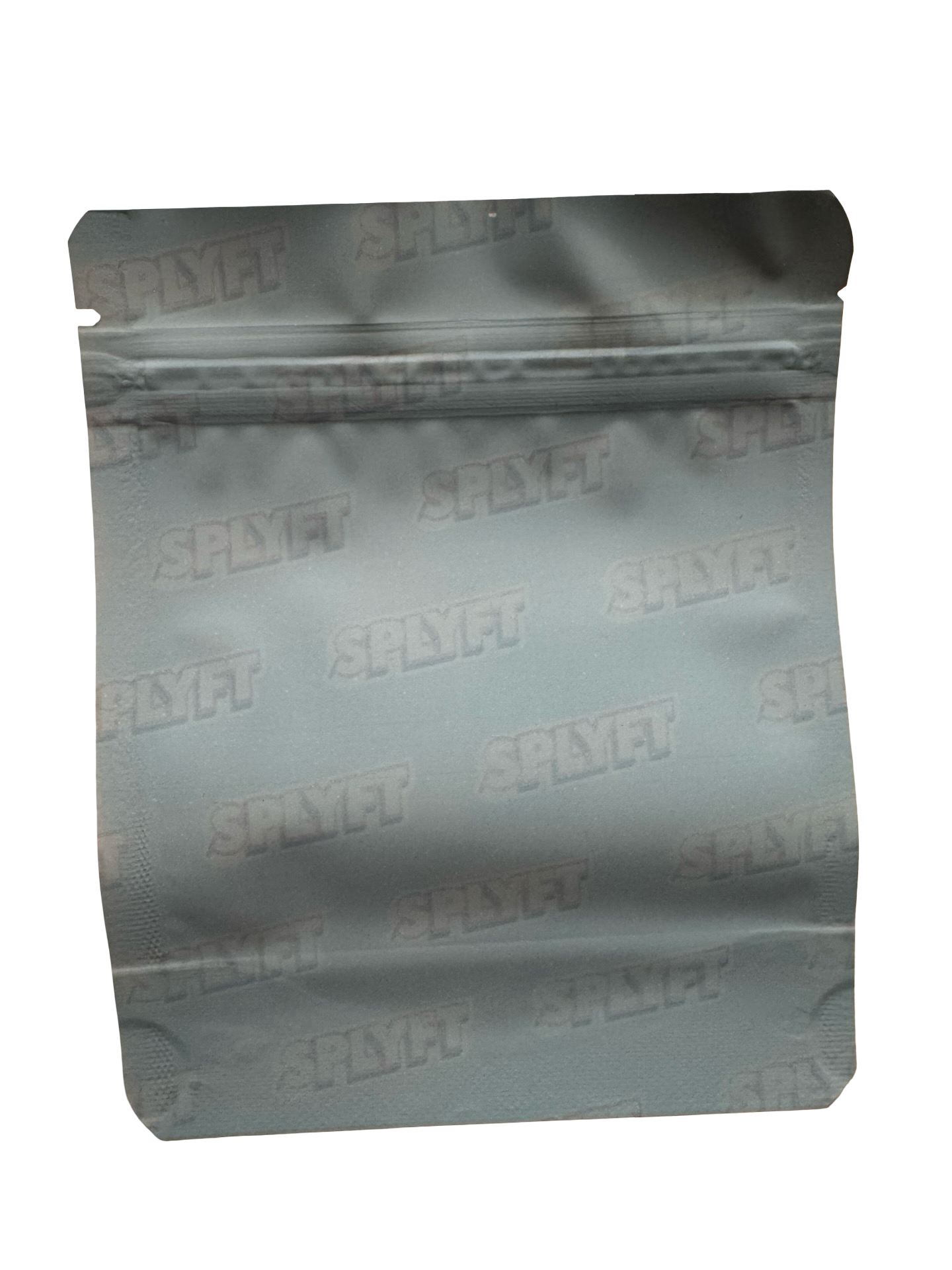 Splyft Gelato 3.5g mylar bag — back view — matte mylar bag with resealable zipper