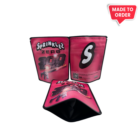 Sprinklez Zero 300 Blackout 3.5g Mylar Bags Sprinklez
