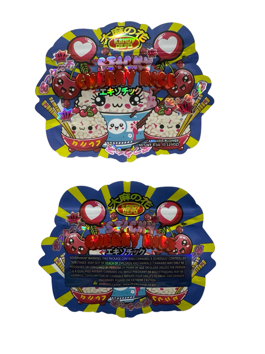 Sticky Cherry Rice Mylar Bags 3.5g Kandy Depo