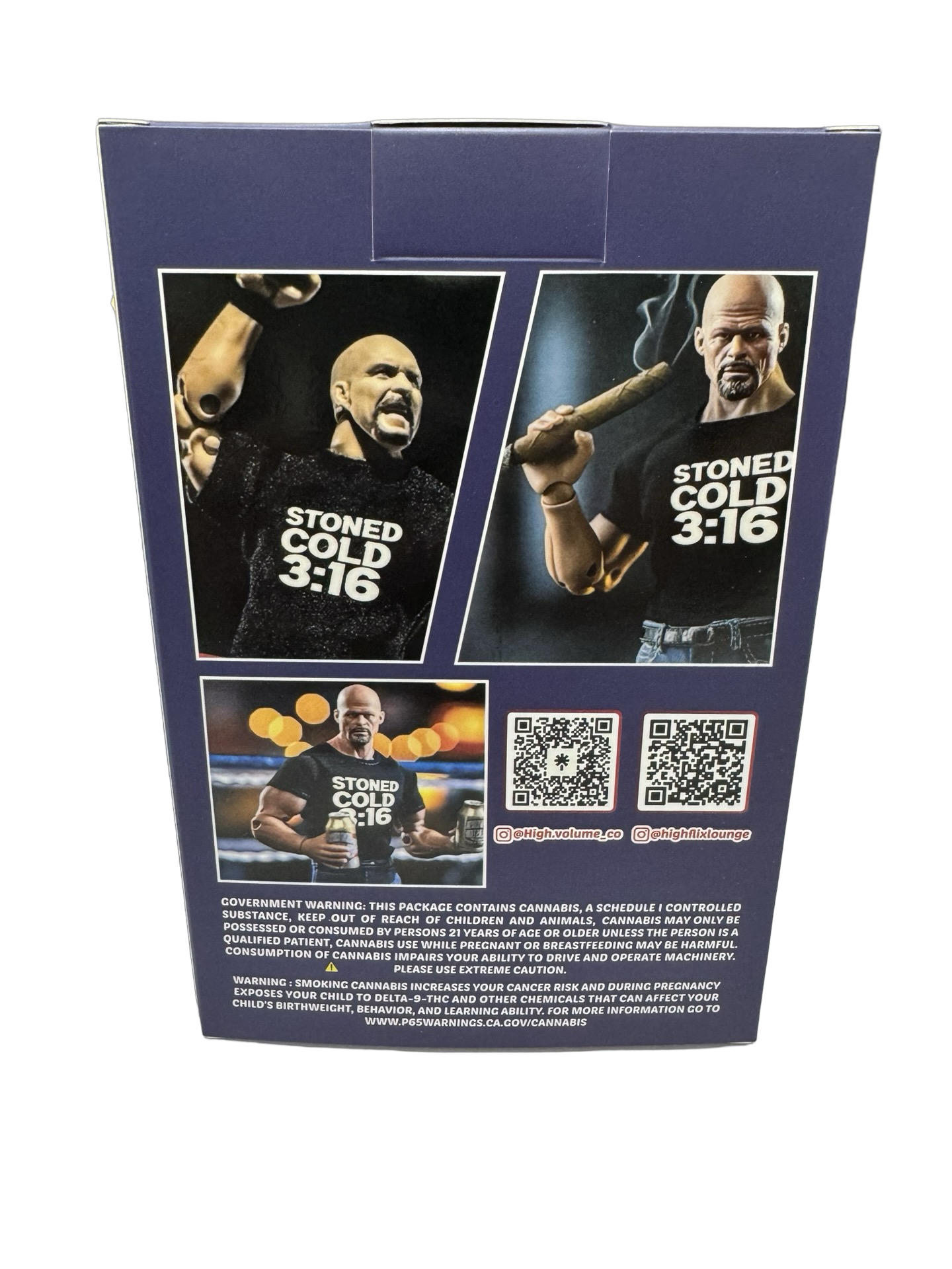 Stoned Cold 3.5g Mylar Bags & Boxes High Volume — 3.5g mylar bag back view | Fire Mylar
