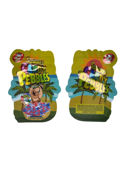 Summer Candy Pebbles Mylar Bags 3.5g The Candy Shop front and back
