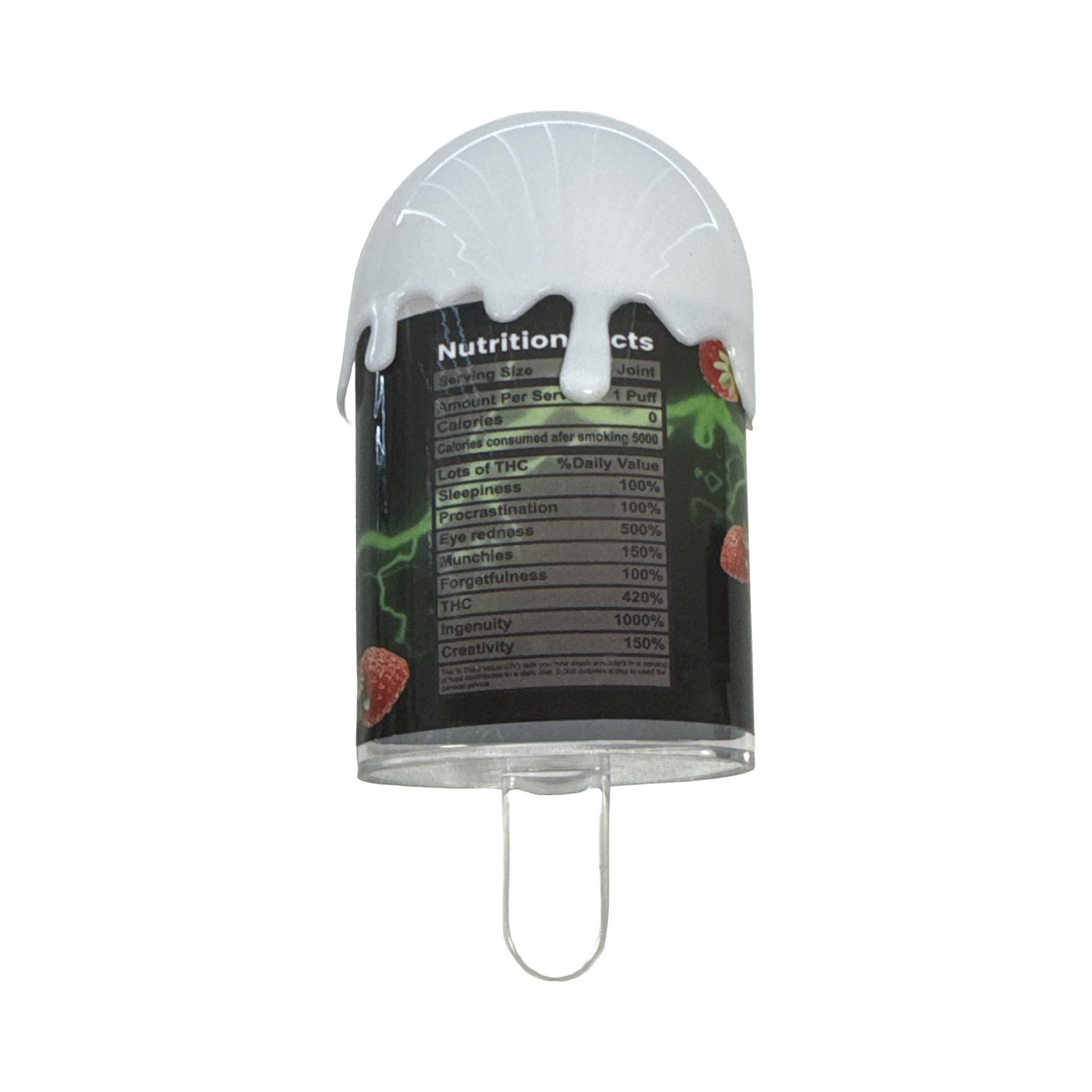 Super Sour Strawberry Popsicle Jar 3.5g Zaza Pop back