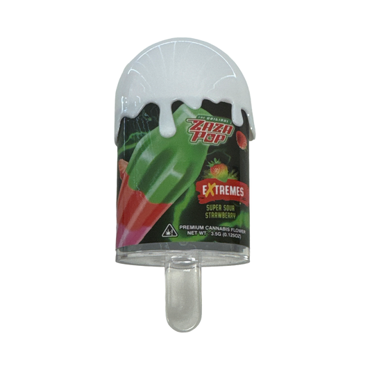 Super Sour Strawberry Popsicle Jar 3.5g Zaza Pop front
