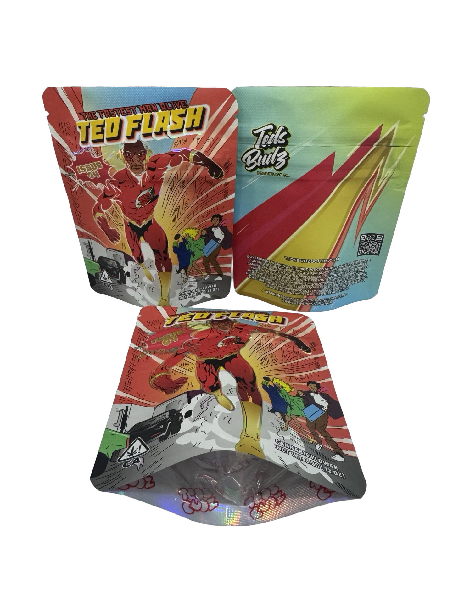 Ted Flash Mylar Bags 3.5g Teds Budz