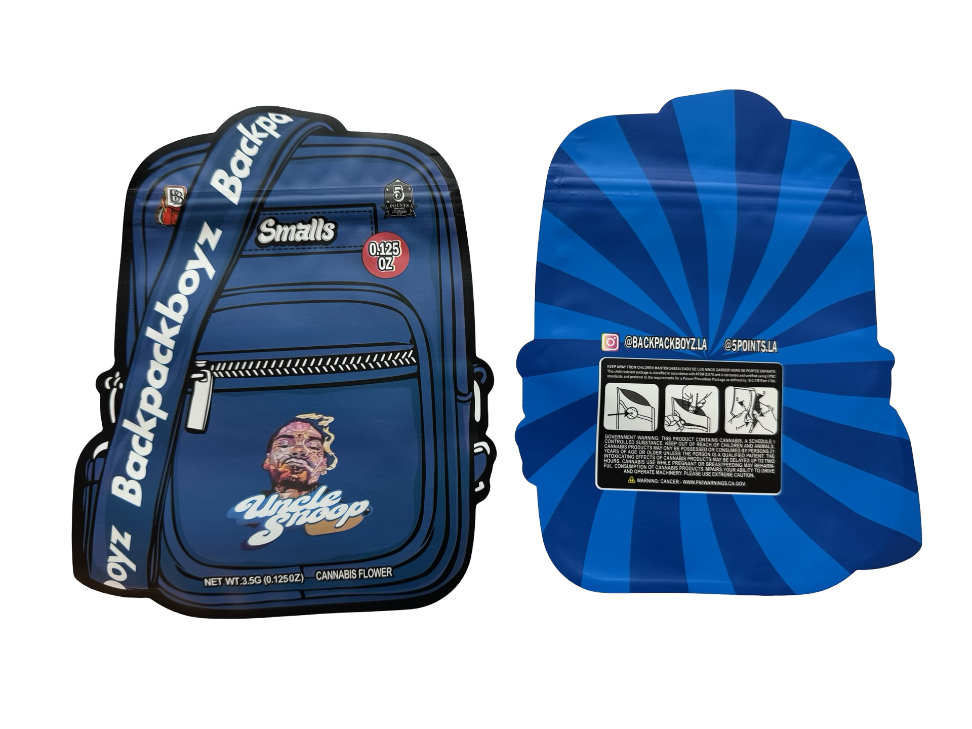 Uncle Snoop Smalls Mylar Bags 3.5g Backpack Boyz