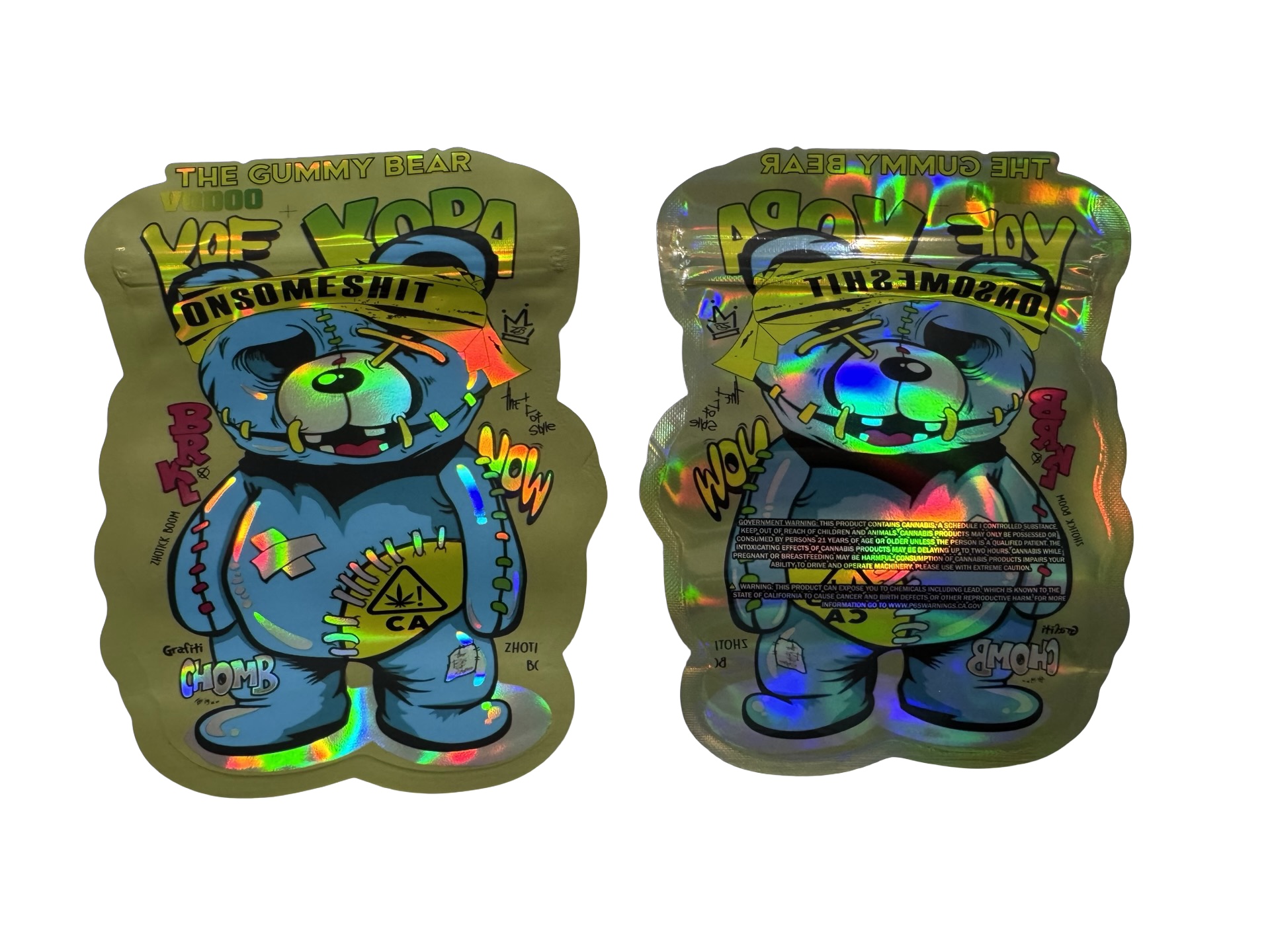 Vodoo Gummy Bear Mylar Bags 3.5g ONSOMESHIT