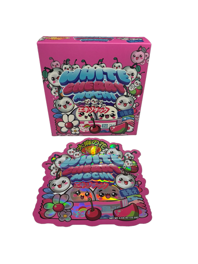 White Cherry Mochi 3.5g Mylar Bags & Boxes Kandy Depo