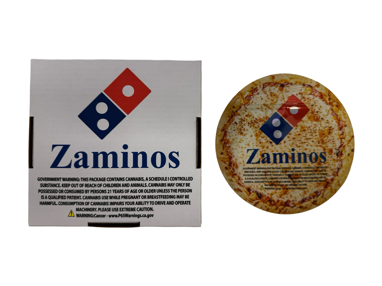 Zaminos 3.5g Mylar Bag & Box back side