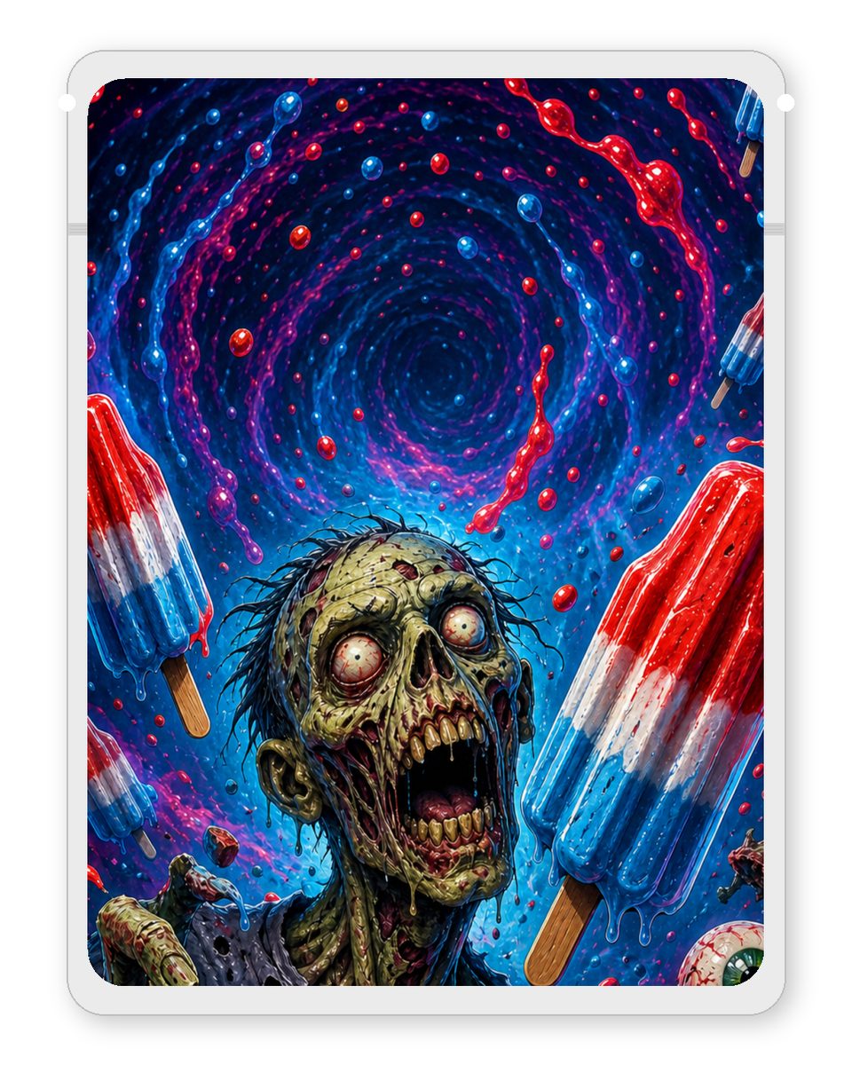 Zomb Pop custom 4"x5" mylar bag design (back)