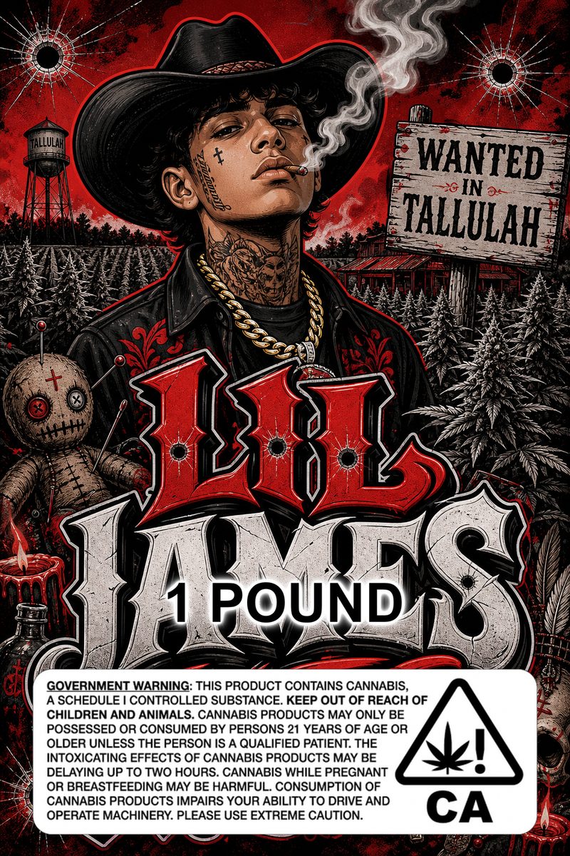 LIL JAMES EXOTICS custom 6x9 pound bag sticker / turkey-bag flavor label