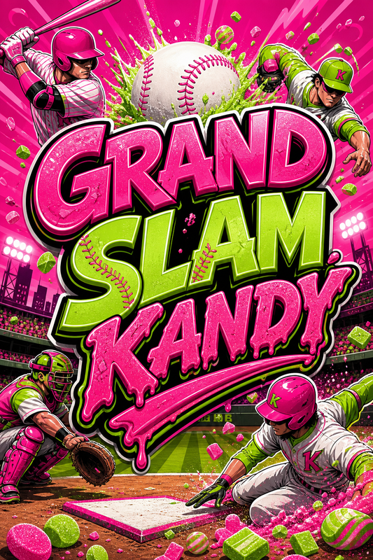 Grand Slam Kandy custom 6x9 pound bag sticker / turkey-bag flavor label