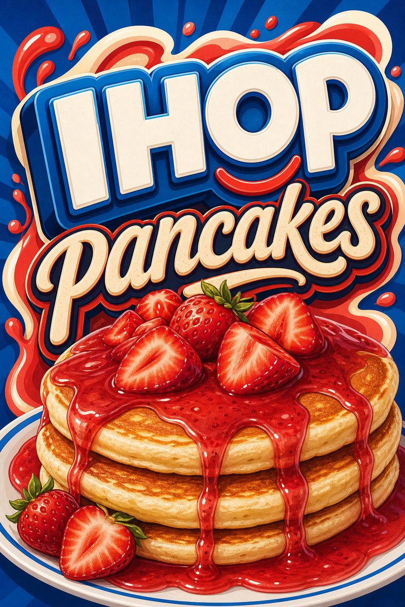 IHOP pancakes custom 6x9 pound bag sticker / turkey-bag flavor label