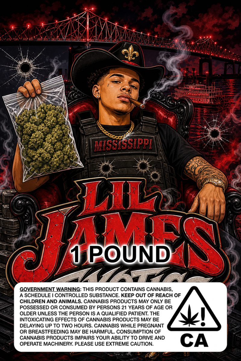 LIL JAMES EXOTICS custom 6x9 pound bag sticker / turkey-bag flavor label