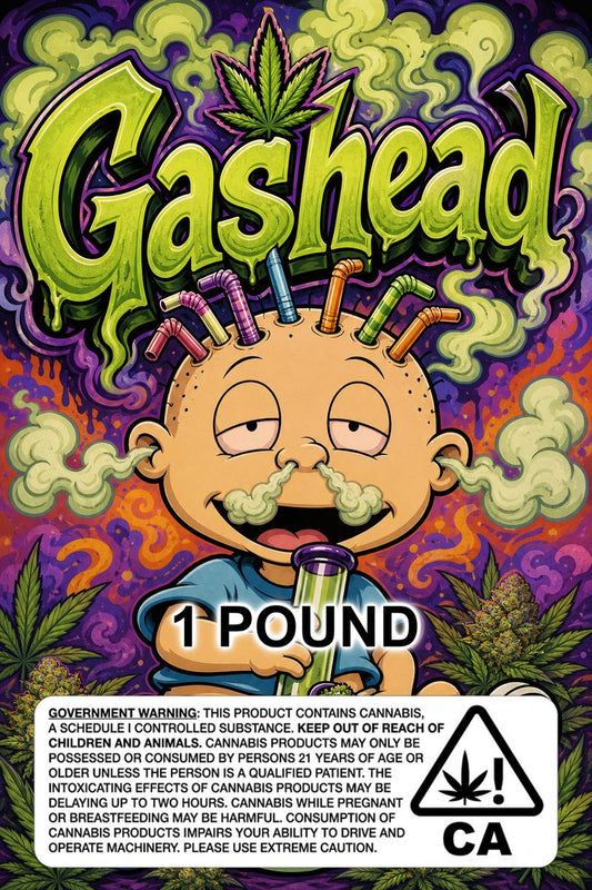 Gashead custom 6x9 pound bag sticker / turkey-bag flavor label