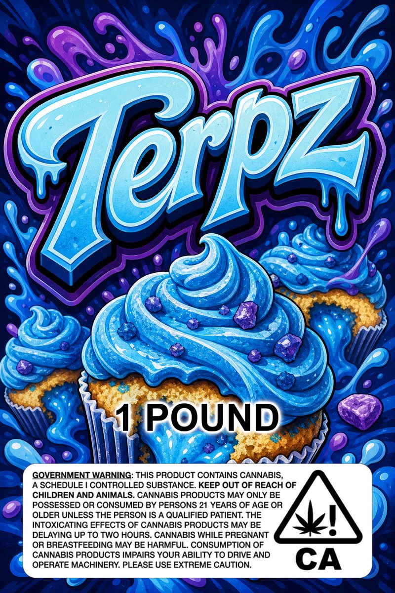 Terpz custom 6x9 pound bag sticker / turkey-bag flavor label