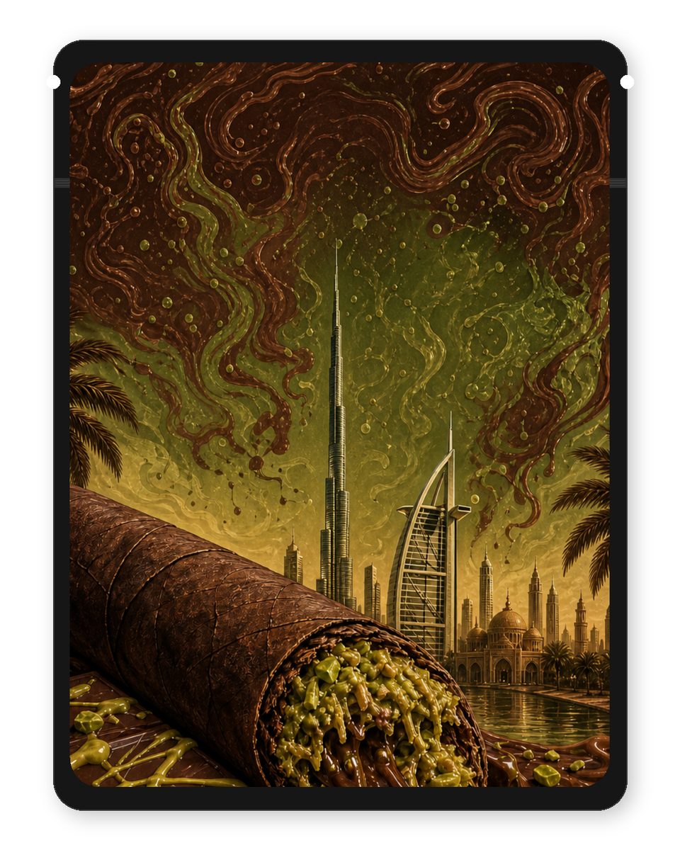 SLAPWOODS X Dubai custom 4"x5" mylar bag design (back)