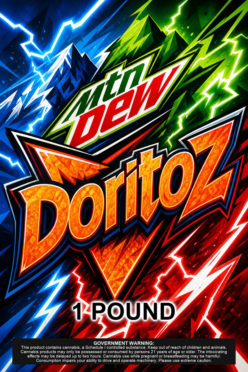 Doritoz custom 6x9 pound bag sticker / turkey-bag flavor label
