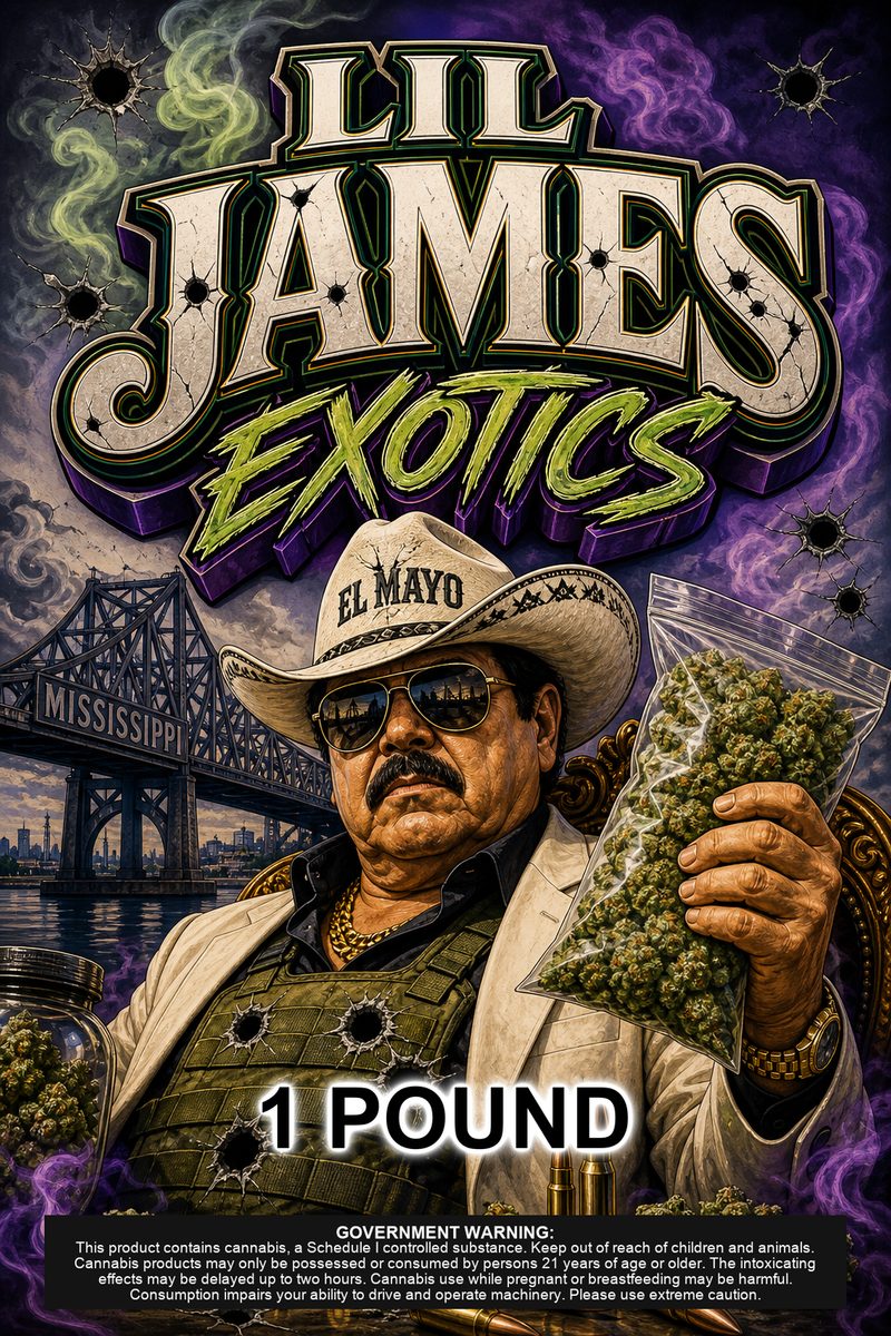 LIL JAMES EXOTICS custom 6x9 pound bag sticker / turkey-bag flavor label
