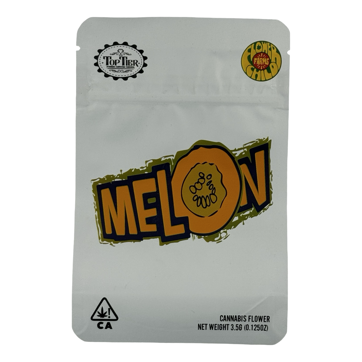 Melon (Retro) Mylar Bags 3.5g Backpack Boyz — 3.5g pre-printed mylar bag — front