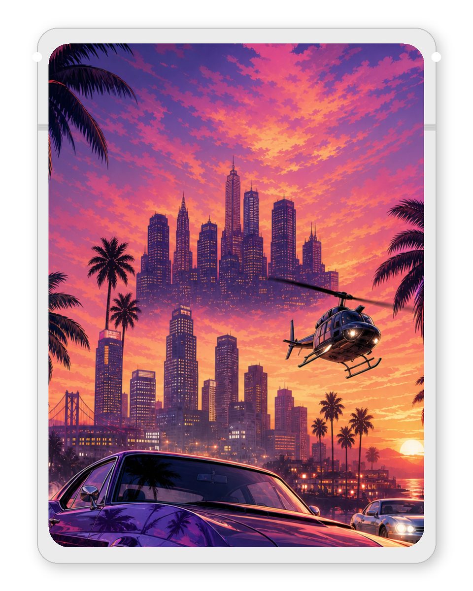 GTA custom 4"x5" mylar bag design (back)