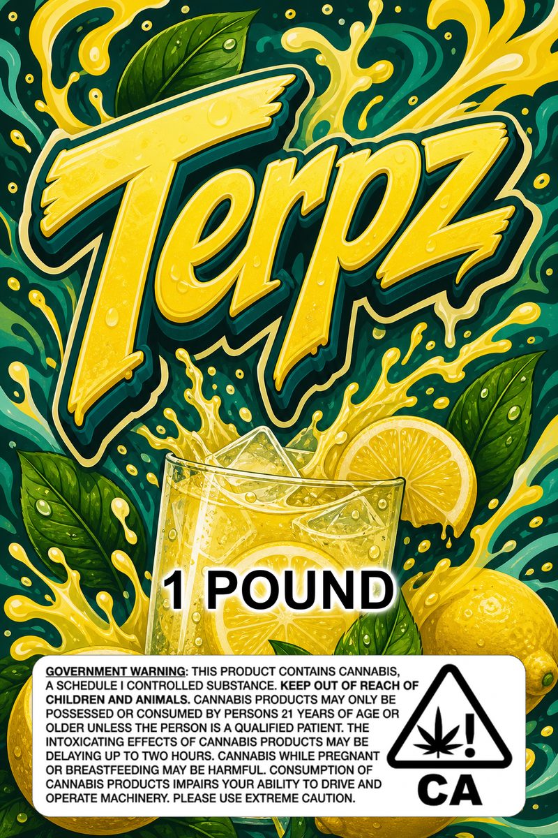Terpz custom 6x9 pound bag sticker / turkey-bag flavor label