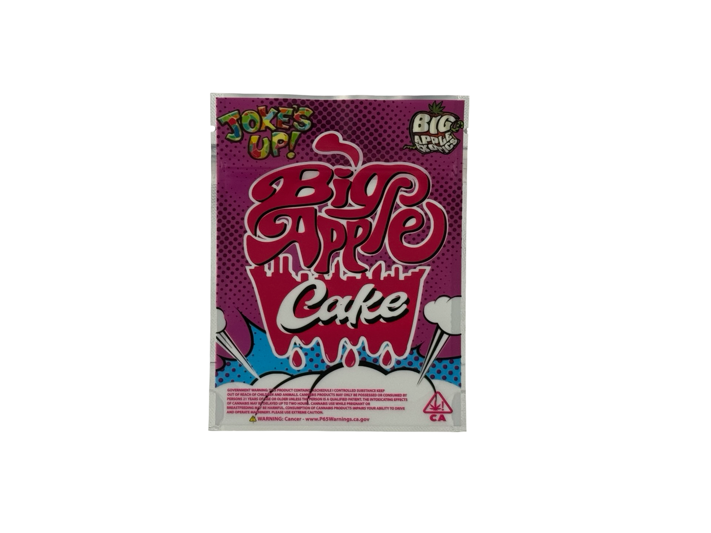 Big Apple Cake 3.5g Mylar Bags Jokes Up
