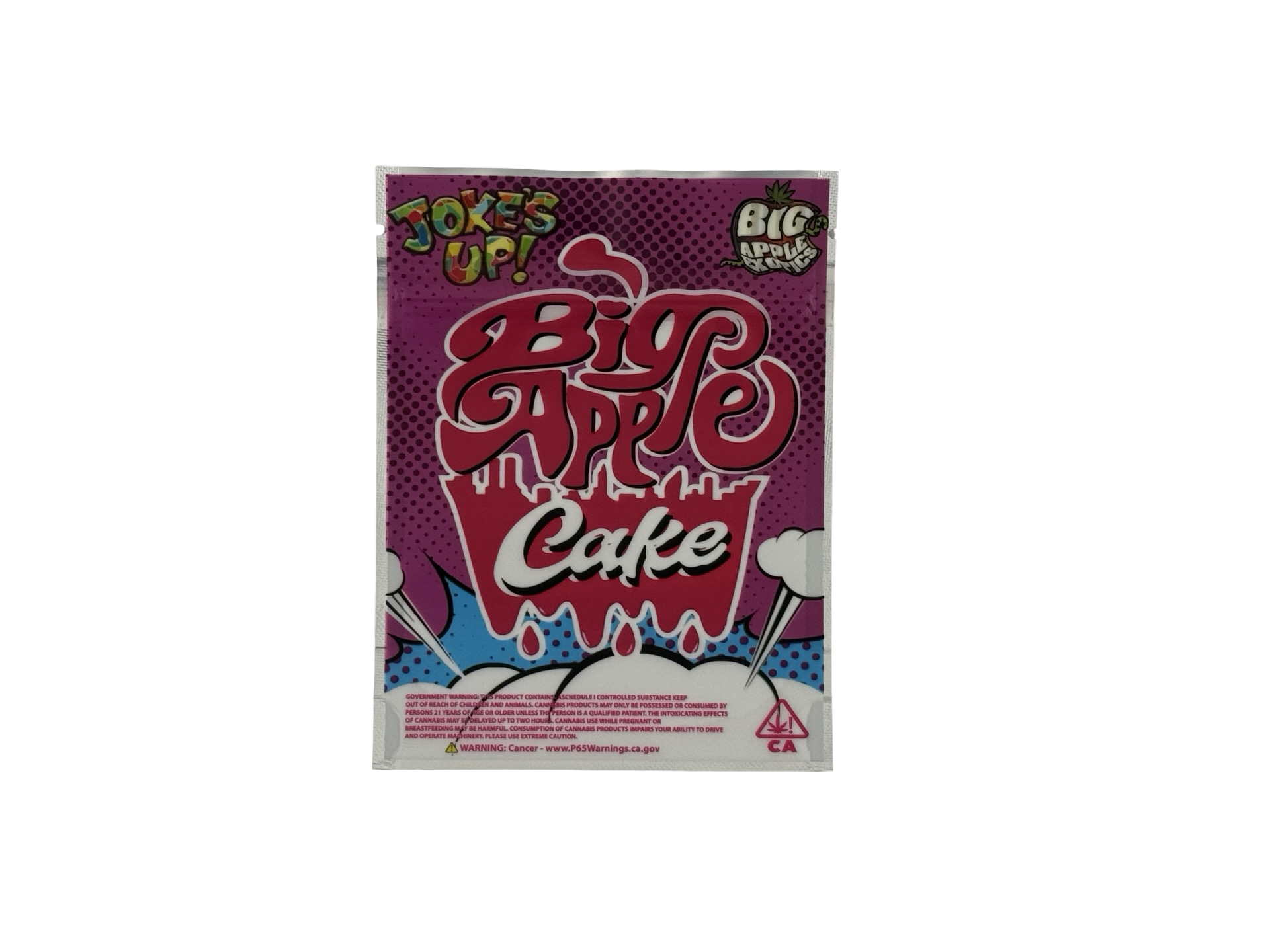 Big Apple Cake 3.5g Mylar Bags Jokes Up