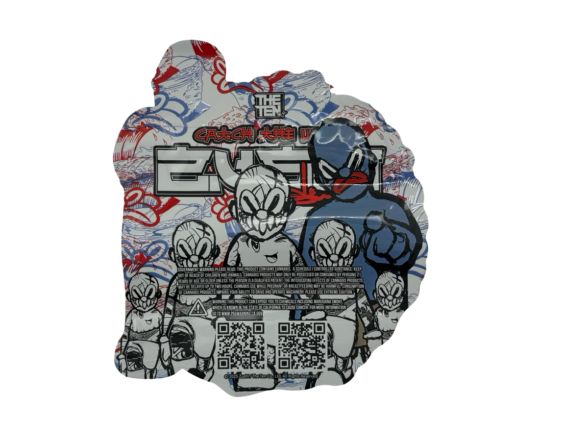 Blue Zushi × Slawn Edition Mylar Bags 3.5g The Ten Co — back